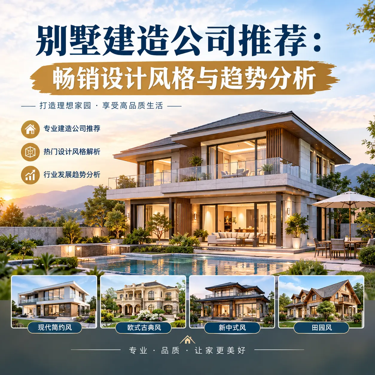 别墅建造公司推荐： 贞丰 畅销设计风格与趋势分析