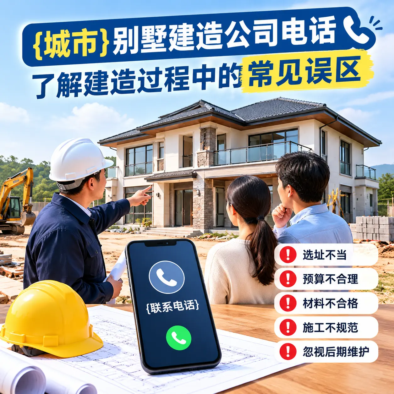 贞丰别墅建造公司电话,了解建造过程中的常见误区